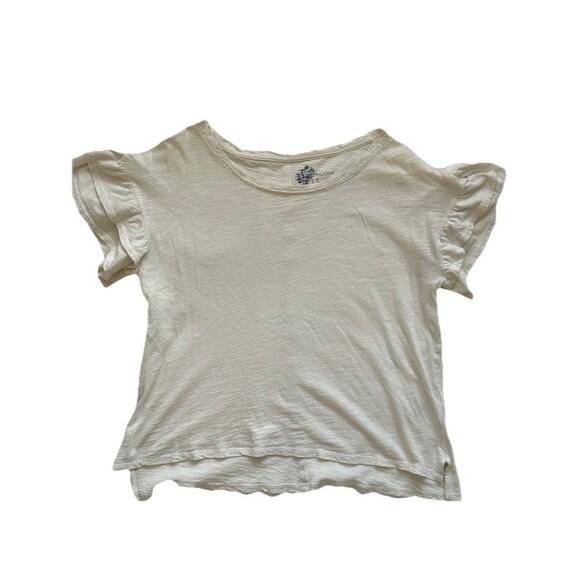 Pilcro Heritage Femme Tee XS Ruffle Sleeve Cream - Picture 3 of 6